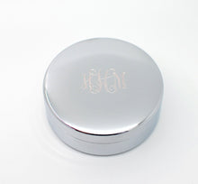 Personalized round jewelry box for Bridesmaid, Engraved Jewelry Box with Name or Monogram, Shinny surface gret for engraving