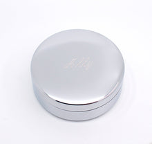 Personalized round jewelry box for Bridesmaid, Engraved Jewelry Box with Name or Monogram, Shinny surface gret for engraving