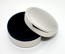 Personalized Round Beaded Jewelry Box - Engraved with a name or text