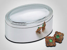 Personalized oval jewelry box - Engraved with name - Modern design