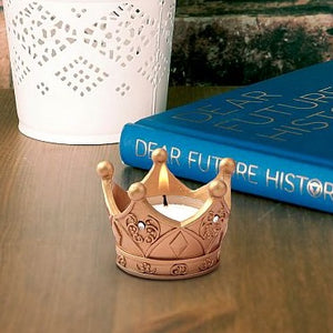 Royal gold Crown tea light candle favor