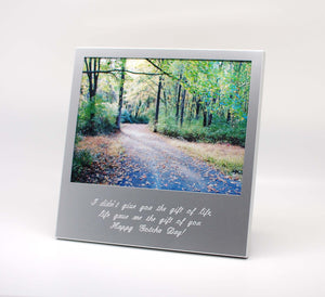 Personalized 5x7 photo frame Engraved 3 line Quote or Text