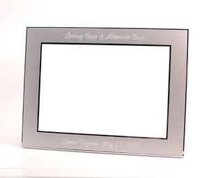 Personalized photo frame 5x7 -  Engraved with 2 lines of text