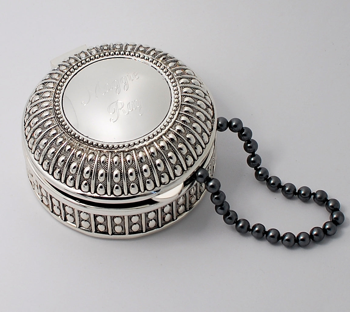Personalized jewelry box - Antique design round trinket box - Flower g –  Newfavors