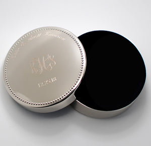 Personalized Jewelry Box with Monogram - Engraved with Name and Date