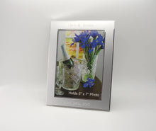 Personalized 5x7 picture frame  -  Engraved photo frame - Silver picture frame with engraving