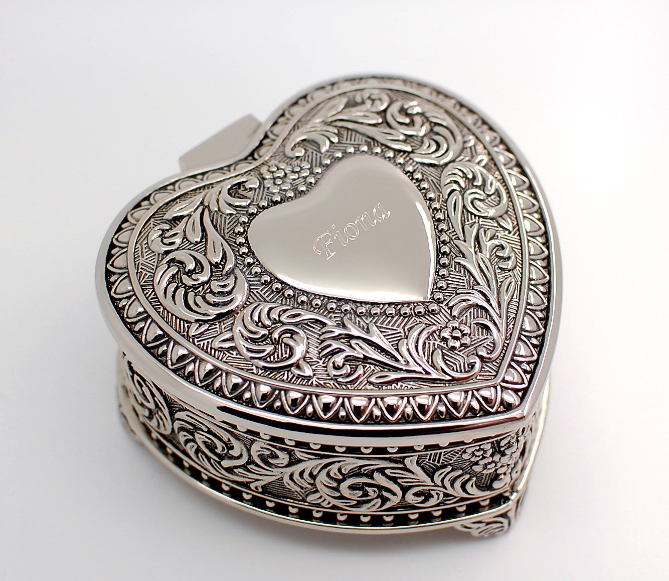 Personalized jewelry box - Antique design heart Custom Engraved – Newfavors
