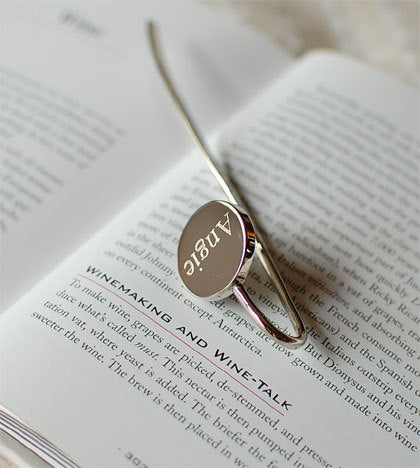 Personalized bookmark - Engraved bookmark - Silver bookmark - Party favors