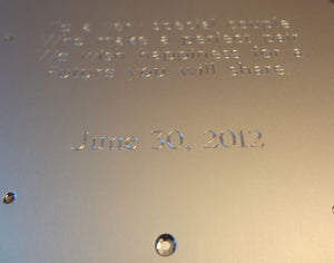 Personalized photo album Engraved with quote and logo