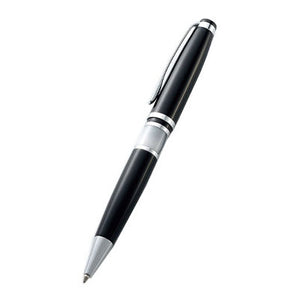 Personalized pen - Black Lacquer and white Chrome Accents Brass Ballpoint Engraved Pen - Executive pen