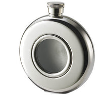 Personalized flask with engraving on the back - Round flask - Groomsmen gift - Engraved flask