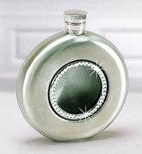 Personalized Liquor flask rhinestone studded with funnel - Engraved with Name