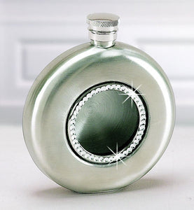 Personalized Liquor flask rhinestone studded with funnel - Engraved with Name