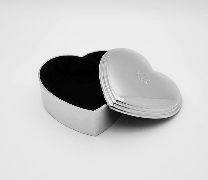 Personalized jewelry box Engraved heart jewelry box Flower