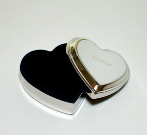 Personalized Modern Heart Jewelry box with engraving