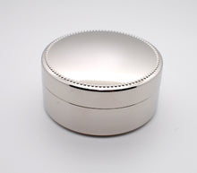 Personalized Round Beaded Jewelry Box - Engraved with a name or text