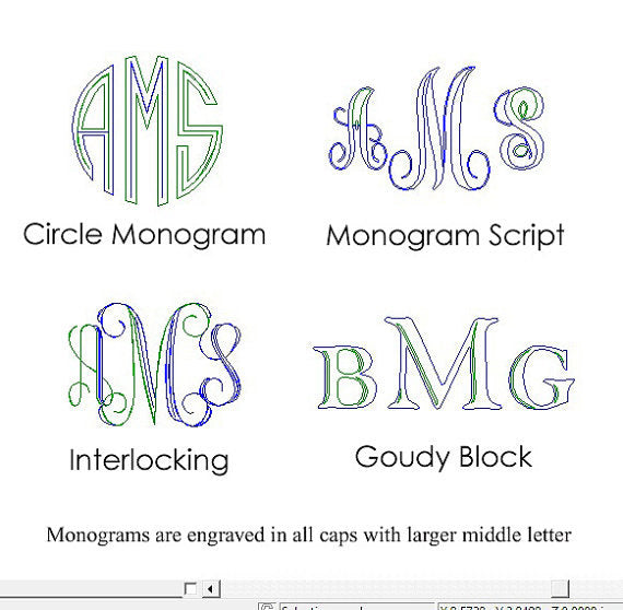 Script Monogram | Business Card Holder