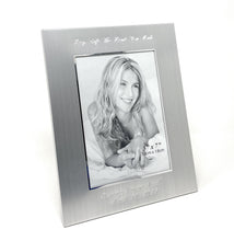 Personalized 5x7 photo frame with wide border - Custom Engraved with text
