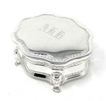 Personalized victorian style jewelry box Engraved with name and date